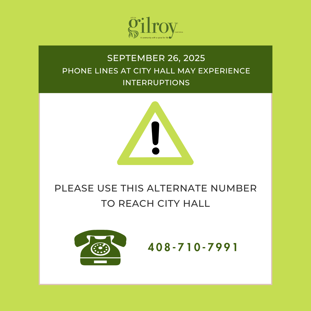 Alternate Number for City Hall in Case Your Call is Interrupted Today