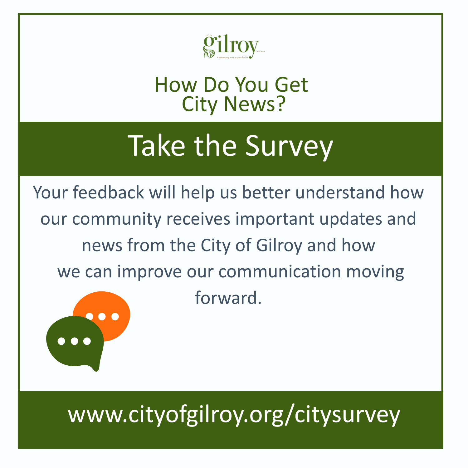 How do you get city news? Take the Online Survey 