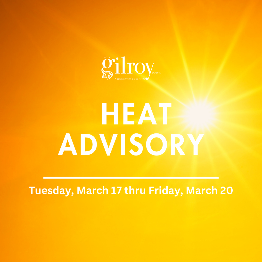 sun with information about the heat advisory